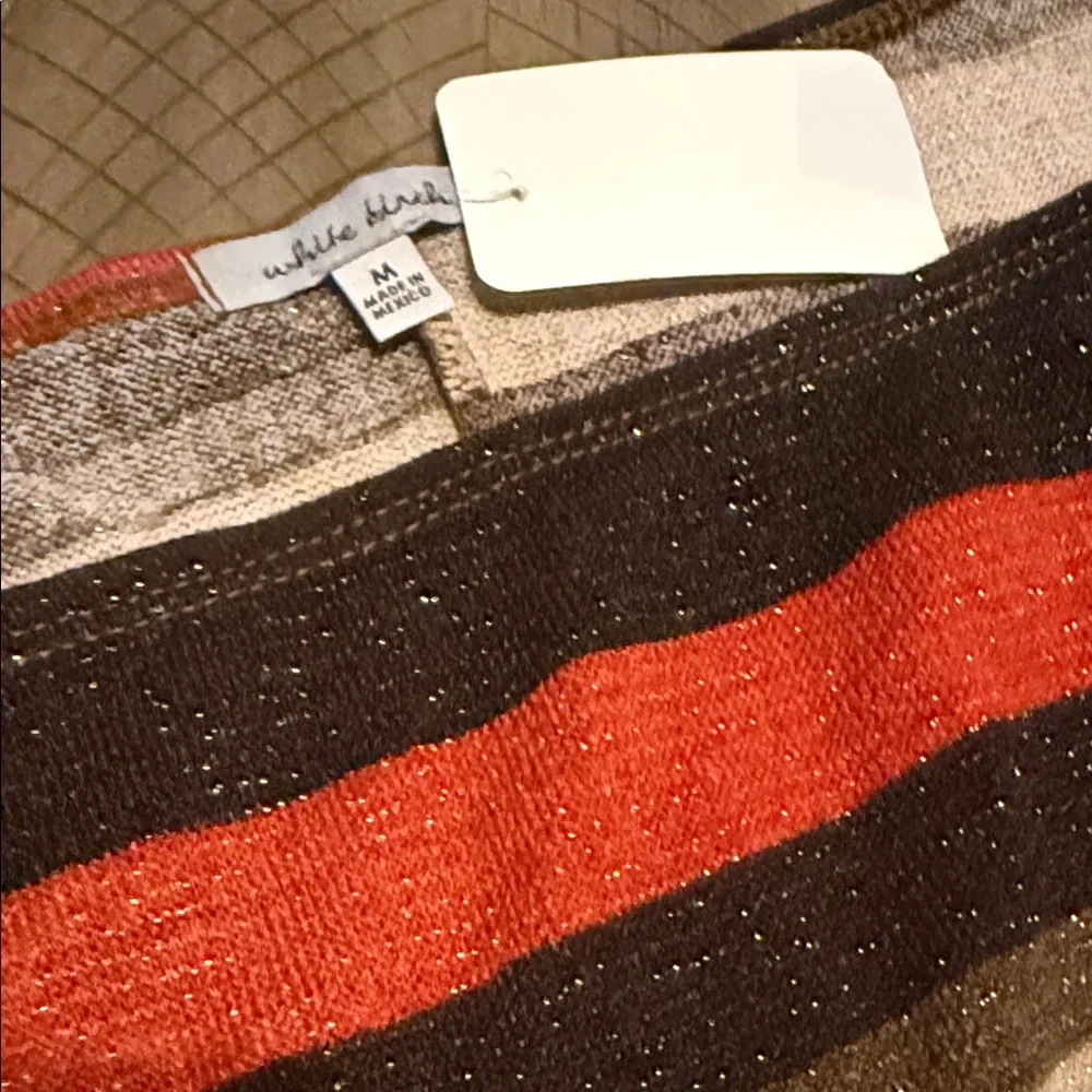 White Birch Striped top - Red, Black, and Cream nwt - Picture 2 of 5